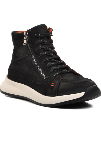 232250-1 Siyah Nubuk Deri Erkek Bot modelleri