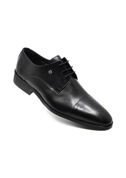 Siyah Deri Bağcıklı Klasik Erkek Ayakkabı (2886 114)-(2886 875) Siyah
