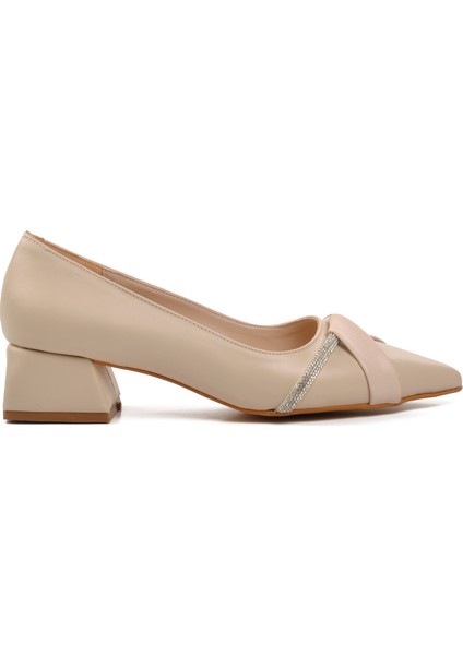 248020 Bej Kadın Abiye Ayakkabı