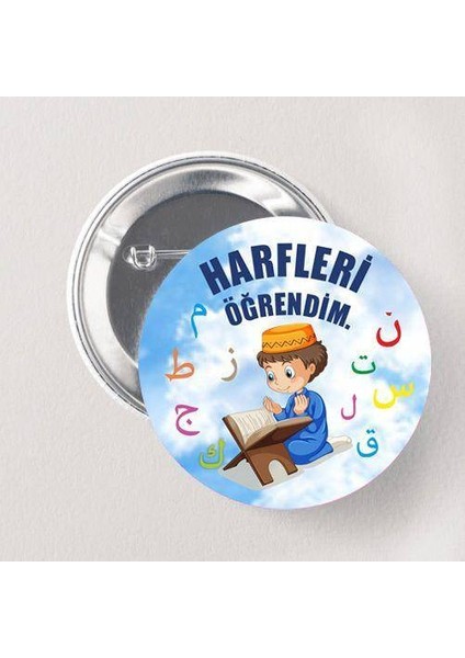 Harfleri Öğrendim Rozet Erkek 1 Adet