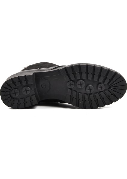 3312K Siyah Nubuk Deri Kadın Bot indirimleri