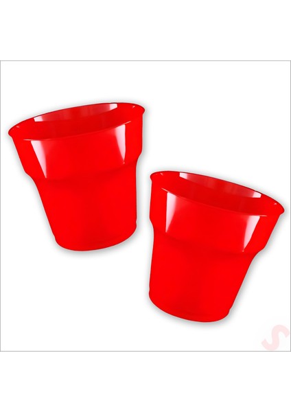 Plastik Bardak, 24 Adet - Kırmızı