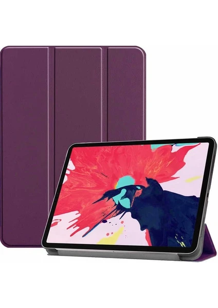 Samsung Galaxy Tab S7 Fe Lte Kılıf 2021 12.4 Inç Yatay Standlı Sert P.c Güçlü Mıknatıslı Smart Cover Model SM-T730/T733/T735/T737