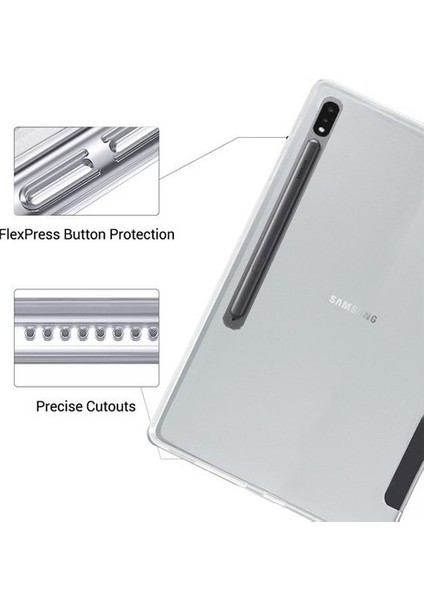 Samsung Galaxy Tab S8 Ultra Kılıf Yatay Standlı Arka Sert P.c Güçlü Mıknatıslı Smart Cover Model SM-X900,X905,X907