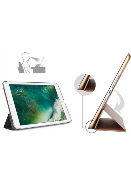 Samsung Galaxy Tab A 9.7 Kılıf Yatay Standlı Arka Sert P.c Güçlü Mıknatıslı Smart Cover Model SM-T550