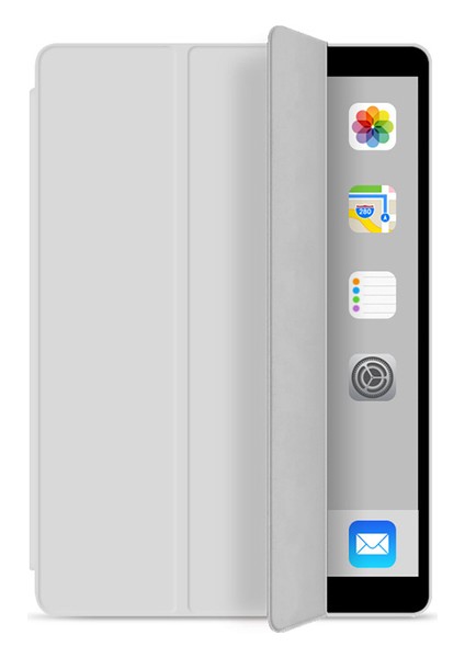 Samsung Galaxy Tab A T590 Kılıf Yatay Standlı Arka Sert P.c Güçlü Mıknatıslı Uyku Modlu Smart Cover Model SM-T590,T595,T597
