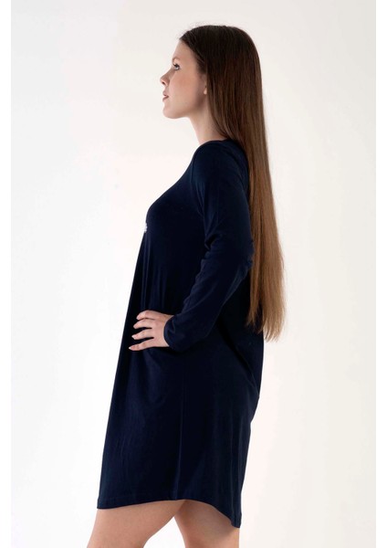 Pamuklu Kadın Uzun Kol Gecelik modelleri