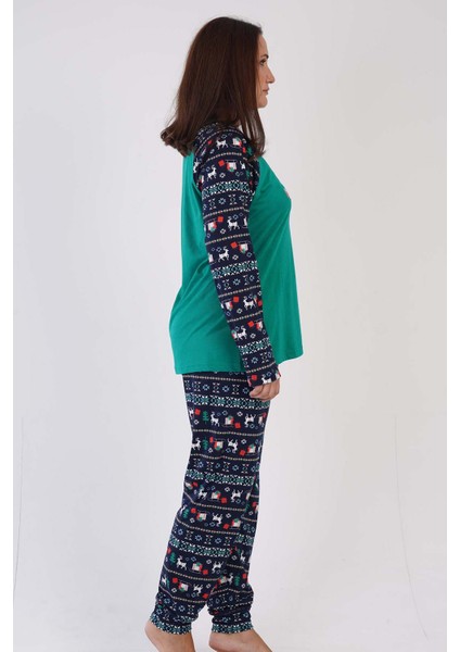 Pamuklu Kadın Büyük Beden Uzun Kol Pijama Takım modelleri