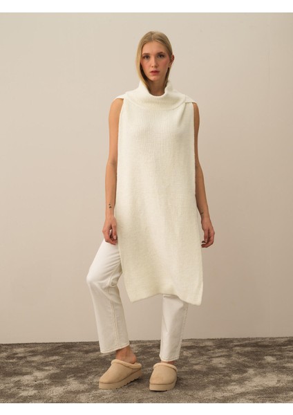 Regular Fit Triko Yün Pelerin