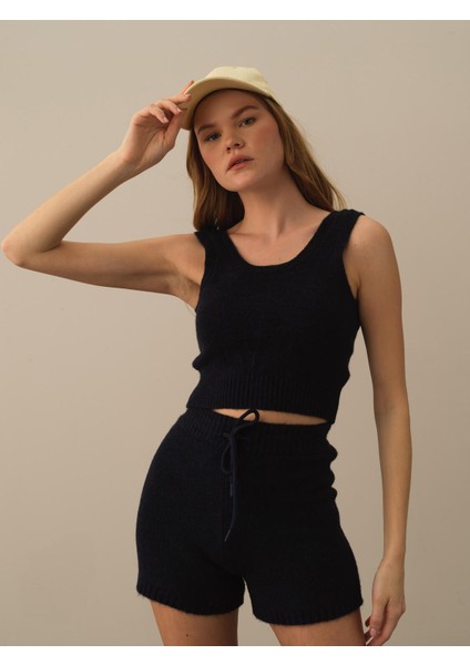 Kadın Lacivert Lüks Pamuk Dokulu Regular Fit Atlet modelleri