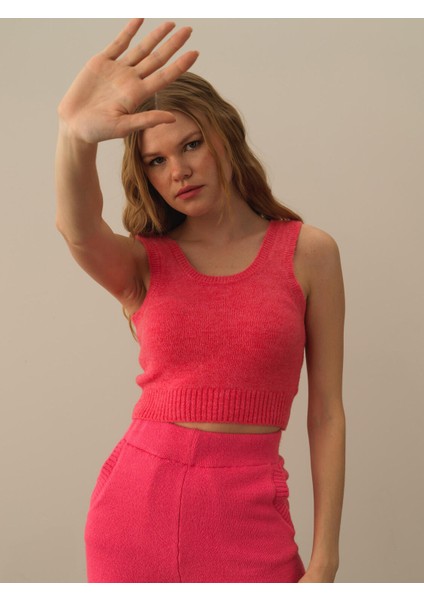 Kadın Pembe Lüks Pamuk Dokulu Regular Fit Atlet fiyatları