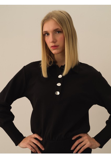 Kadın Siyah Pamuk Dokulu Regular Fit Elbise fiyatları