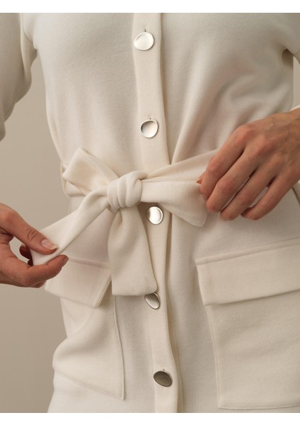 Kadın Ekru Pamuk Dokulu Regular Fit Elbise modelleri