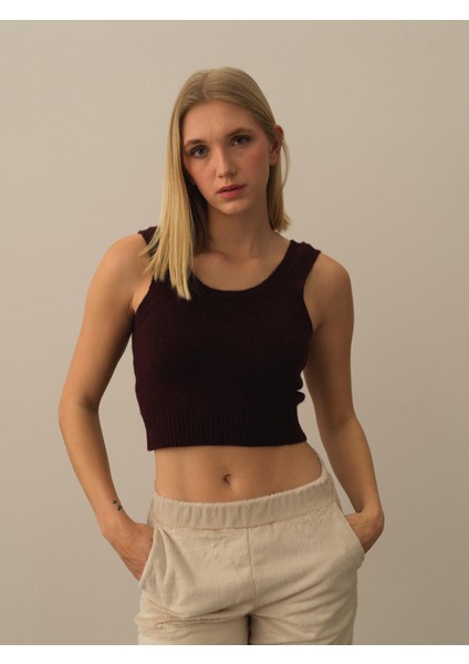 Kadın Bordo Lüks Pamuk Dokulu Regular Fit Atlet fiyatları