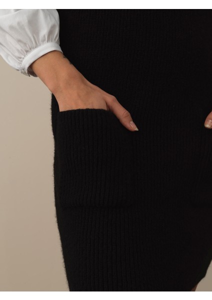 Kadın Siyah Lüks Pamuk Dokulu Oversize Elbise fiyatları