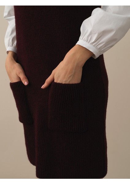 Kadın Bordo Lüks Pamuk Dokulu Oversize Elbise fiyatları