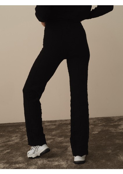 Kadın Siyah Formunu Koruyan Oversize Pantolon modelleri