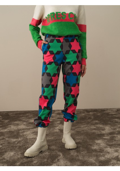 Regular Fit Pano Baskı Pantolon fiyatları