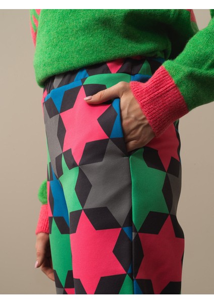 Regular Fit Pano Baskı Pantolon modelleri