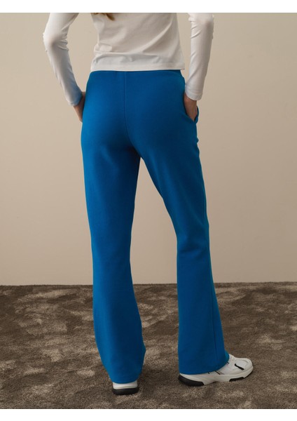 Kadın Mavi Pamuk Dokulu Regular Fit Sweat Pantolon fırsatları