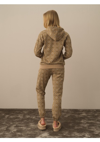 Kadın Bej Işıltılı Lurex Detaylı Oversize Sweatshirt fırsatları