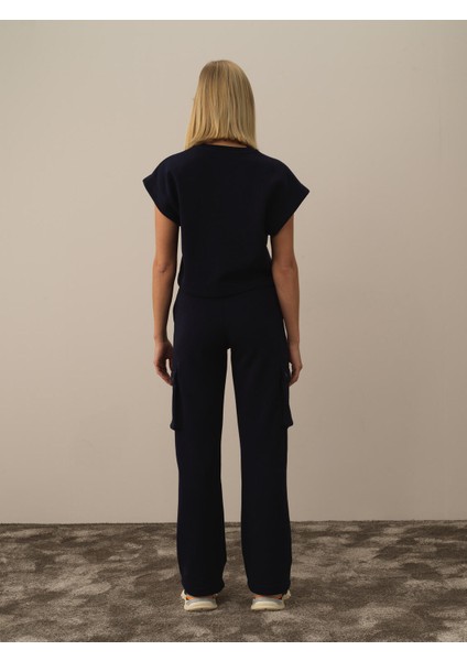 Kadın Lacivert Pamuk Dokulu Oversize Sweatshirt fırsatları