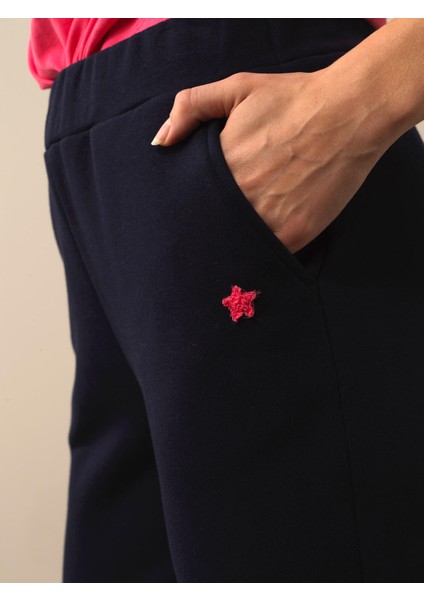 Kadın Lacivert Pamuk Dokulu Regular Fit Sweat Pantolon modelleri