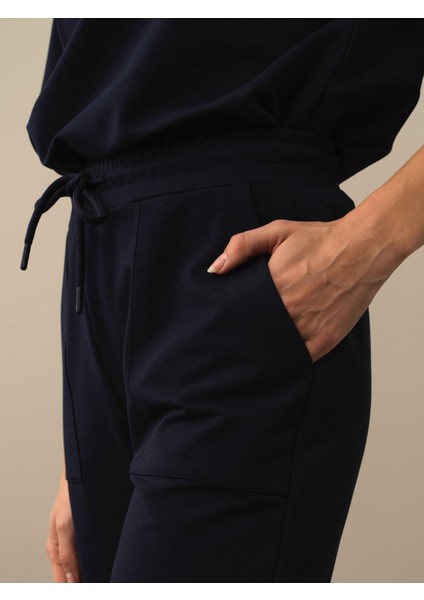 Kadın Lacivert Pamuk Dokulu Regular Fit Sweat Pantolon modelleri