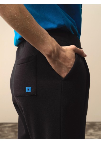 Kadın Siyah Pamuk Dokulu Oversize Sweat Pantolon fırsatları