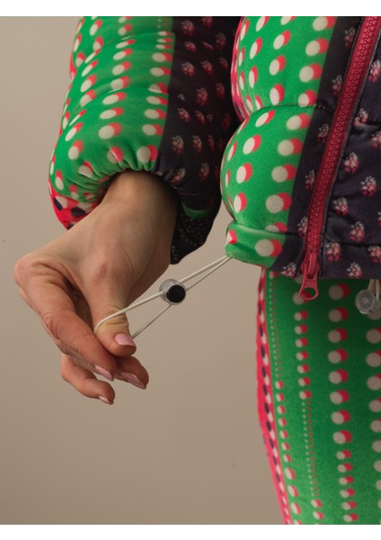 Kadın Pembe Esnek Dokulu Oversize Mont modelleri