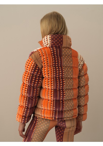 Kadın Oranj Esnek Dokulu Oversize Mont fırsatları