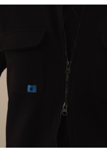 Kadın Siyah Pamuk Dokulu Oversize Sweatmont modelleri