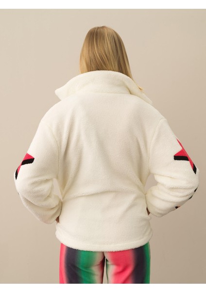 Kadın Kırık Beyaz Formunu Koruyan Oversize Sweatmont indirimleri