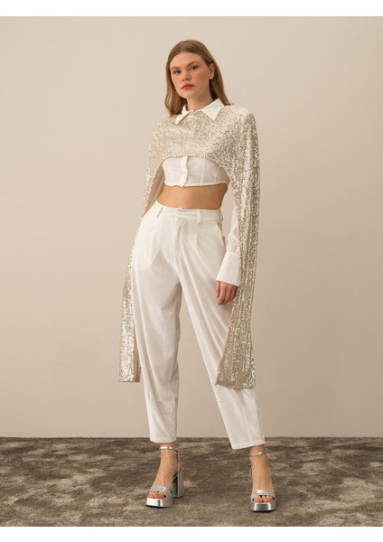 Regular Fit Pullu Pelerin