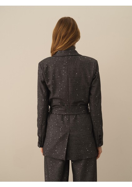 Kadın Siyah Esnek Dokulu Regular Fit Ceket modelleri