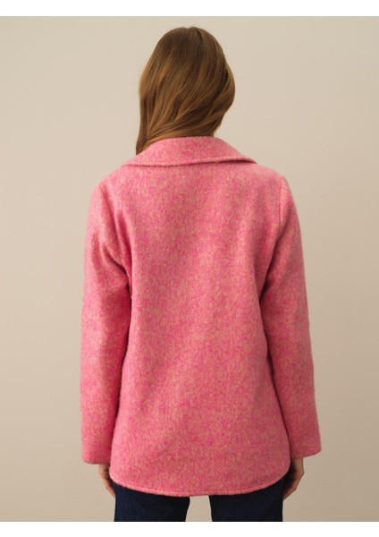 Kadın Pembe Pamuk Dokulu Regular Fit Ceket indirimleri