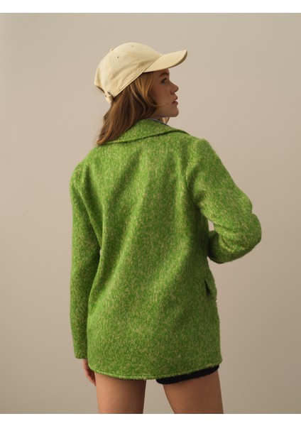 Kadın Yeşil Pamuk Dokulu Regular Fit Ceket indirimleri