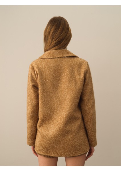 Kadın Camel Pamuk Dokulu Regular Fit Ceket indirimleri