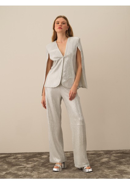 Kadın Koyu Gri Esnek Dokulu Oversize Ceket