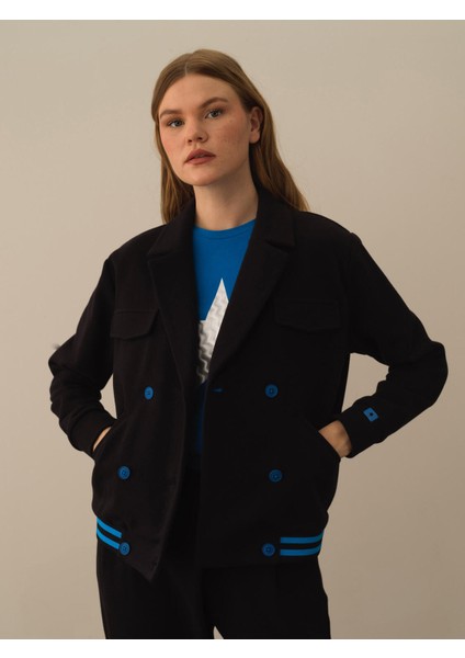 Kadın Siyah Pamuk Dokulu Regular Fit Ceket fiyatları