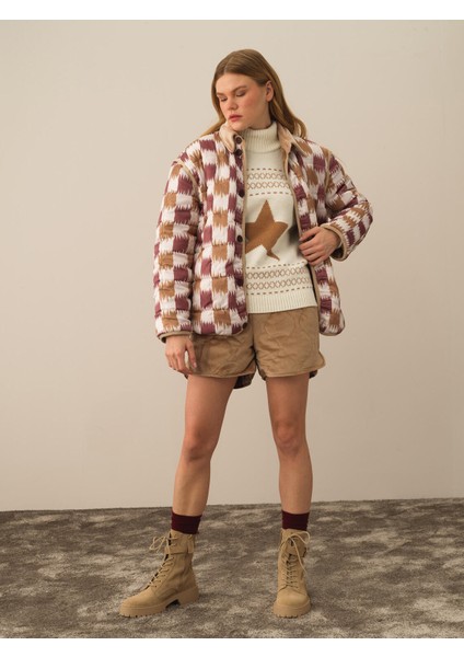 Kadın Camel Esnek Dokulu Oversize Mont indirimleri