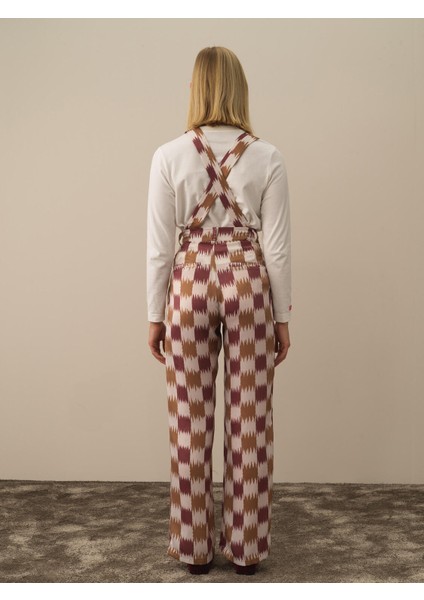 Kadın Bordo Formunu Koruyan Regular Fit Tulum fırsatları