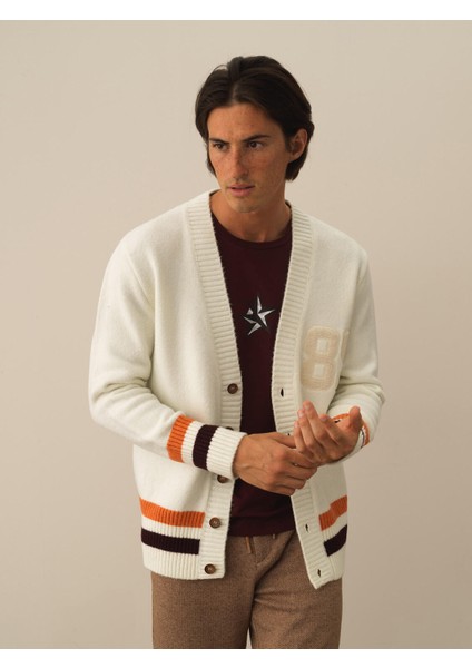 Erkek Ekru Lüks Pamuk Dokulu Regular Fit Hırka fiyatları