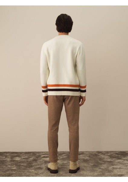 Erkek Ekru Lüks Pamuk Dokulu Regular Fit Hırka fırsatları