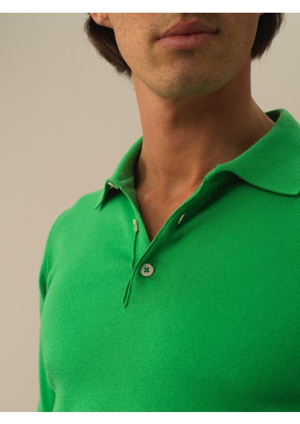 Erkek Yeşil Pamuk Dokulu Regular Fit Kazak modelleri