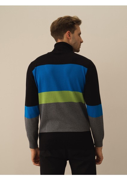 Erkek Siyah Pamuk Dokulu Regular Fit Kazak modelleri