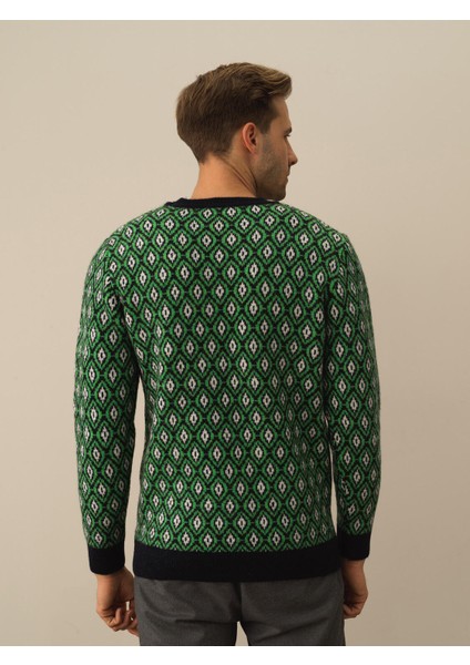 Erkek Lacivert Lüks Pamuk Dokulu Regular Fit Kazak modelleri