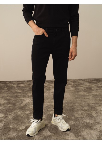Erkek Siyah Pamuk Dokulu Slim Fit Pantolon fiyatları
