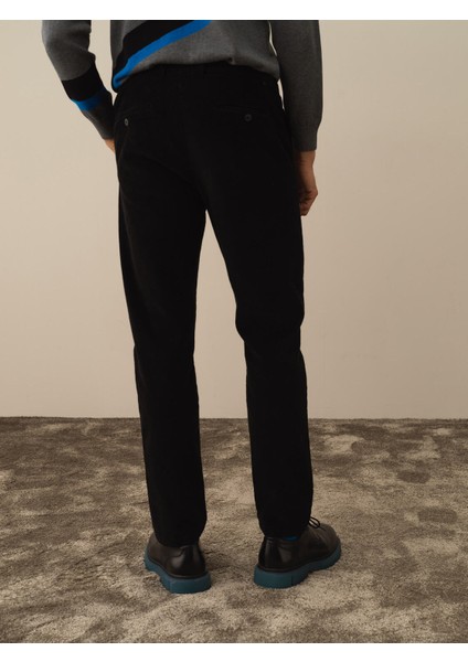 Erkek Siyah Pamuk Dokulu Regular Fit Jogger Pantolon modelleri