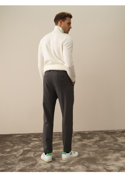 Erkek Koyu Gri Dokulu Esnek Dokulu Regular Fit Jogger Pantolon indirimleri